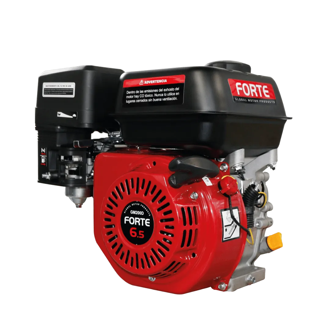 Motor FORTE GM200FW-1 6.5 HP rpm 3600 a gasolina eje rosca Ø 3/4”
