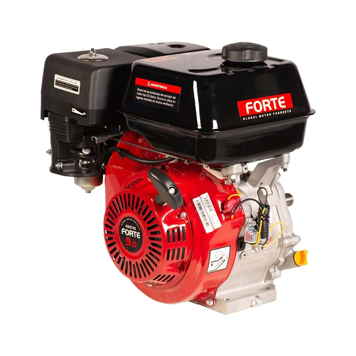 FORTE Motor FORTE GM270S 9 HP 1800 rpm con reductor a gasolina eje de cuña Ø 1”